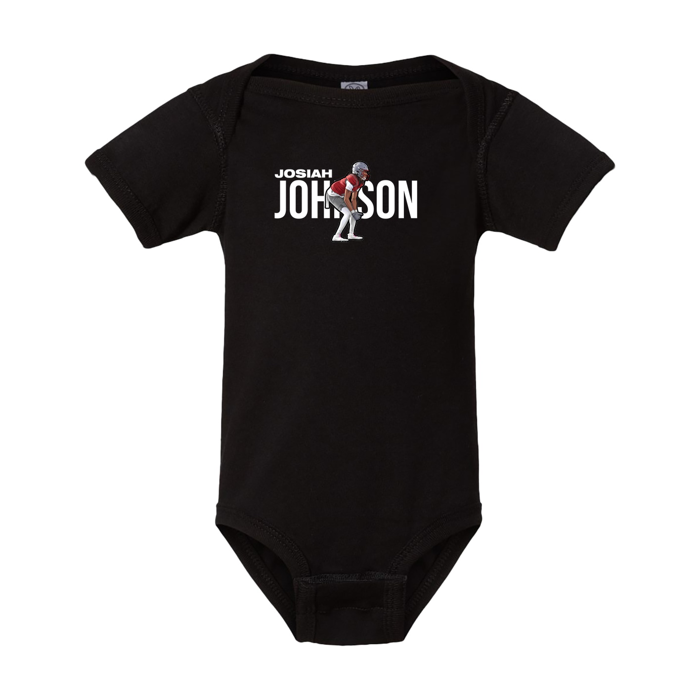 Baby Onesie — Player Name in Black