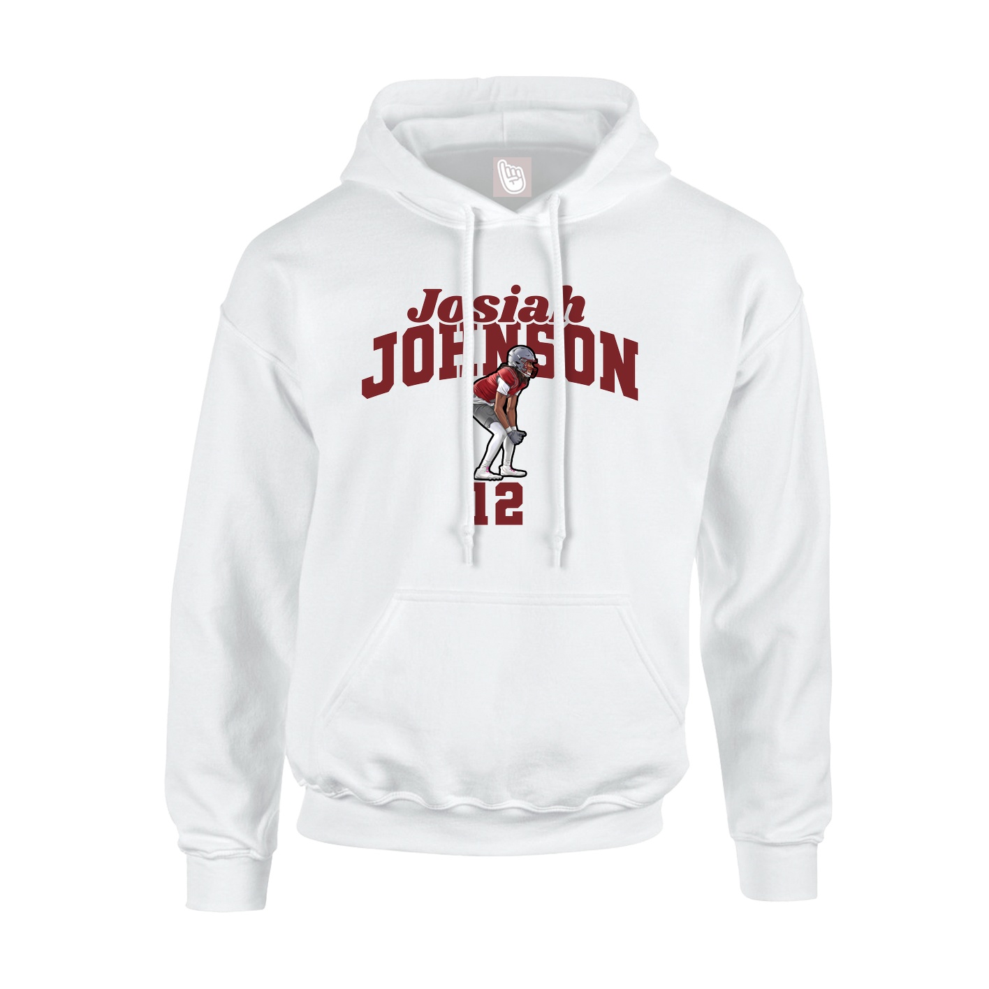 Hoodie — Signature Arch in White