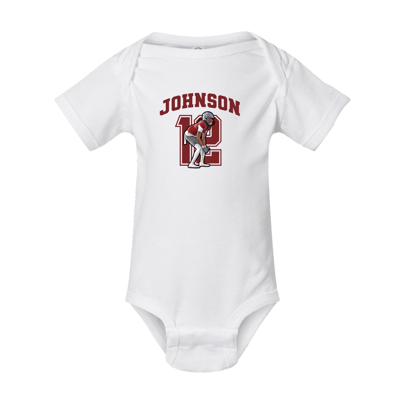 Baby Onesie — Number in White