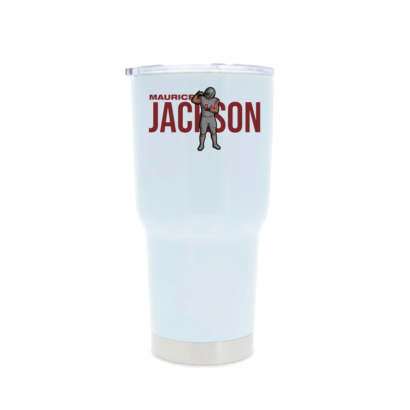 30oz Stainless Steel Tumbler — Player Name in White