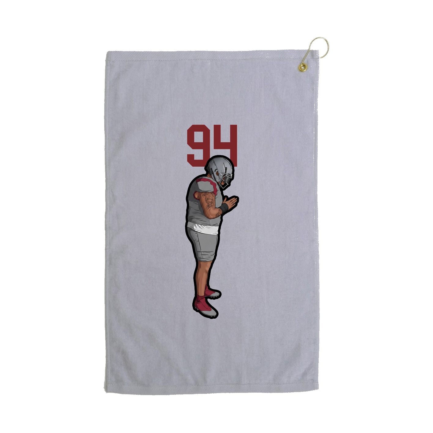 Golf Towel — Number Top in Grey