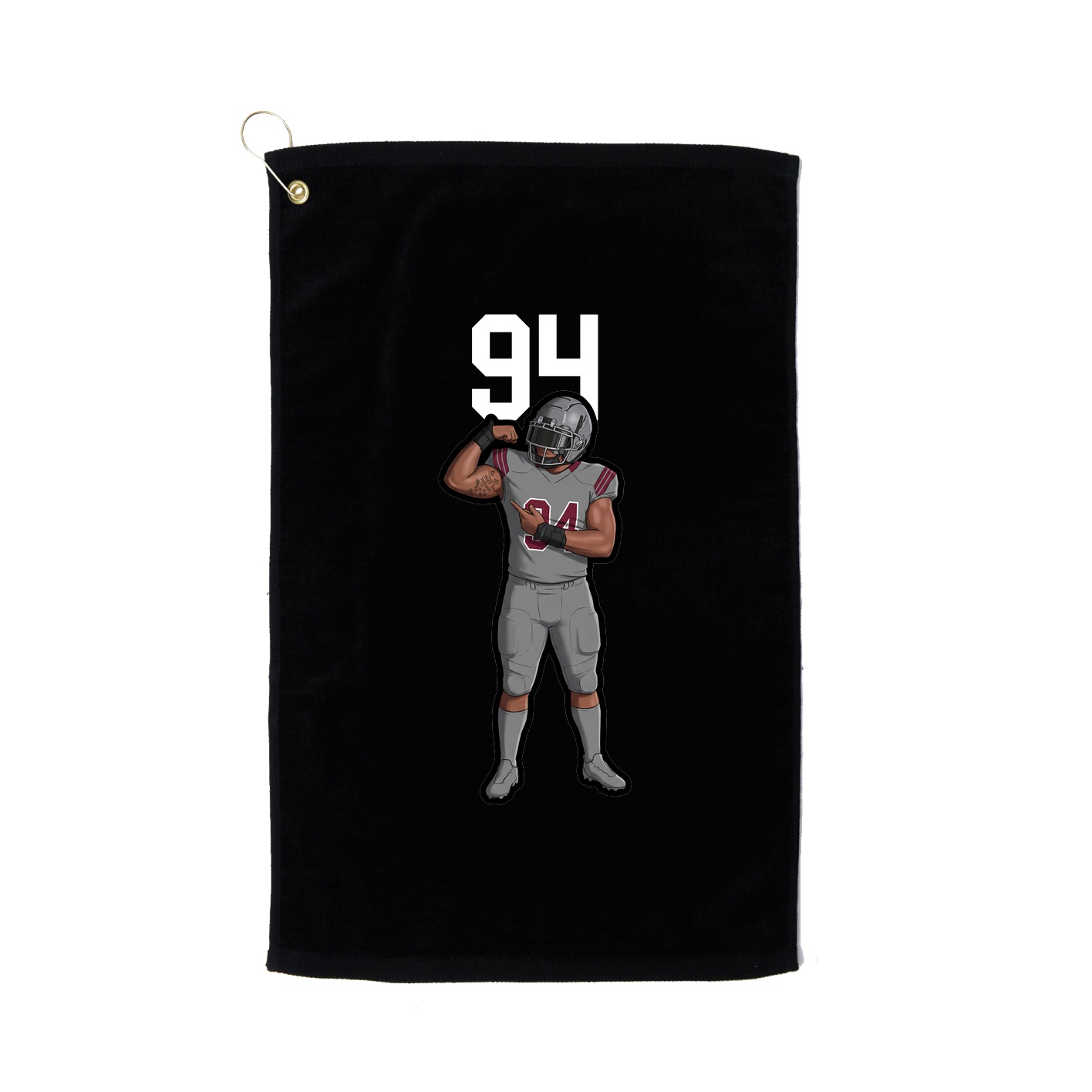 Golf Towel — Number Top in Black