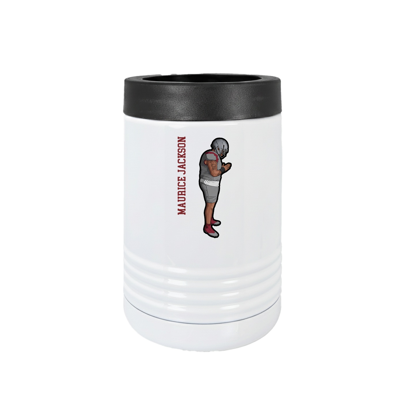 Beverage Holder — Name Vertical in White