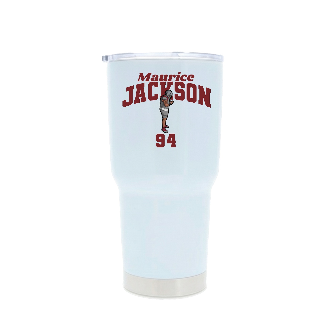30oz Stainless Steel Tumbler — Signature Arch in White