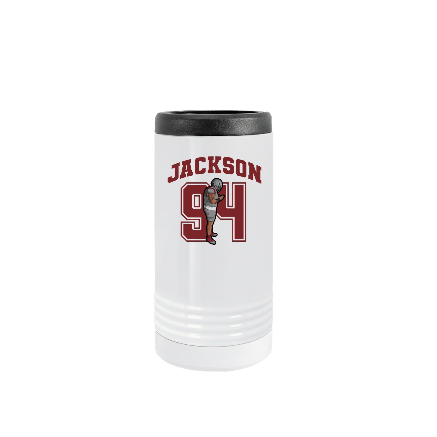 Slim Beverage Holder — Number in White