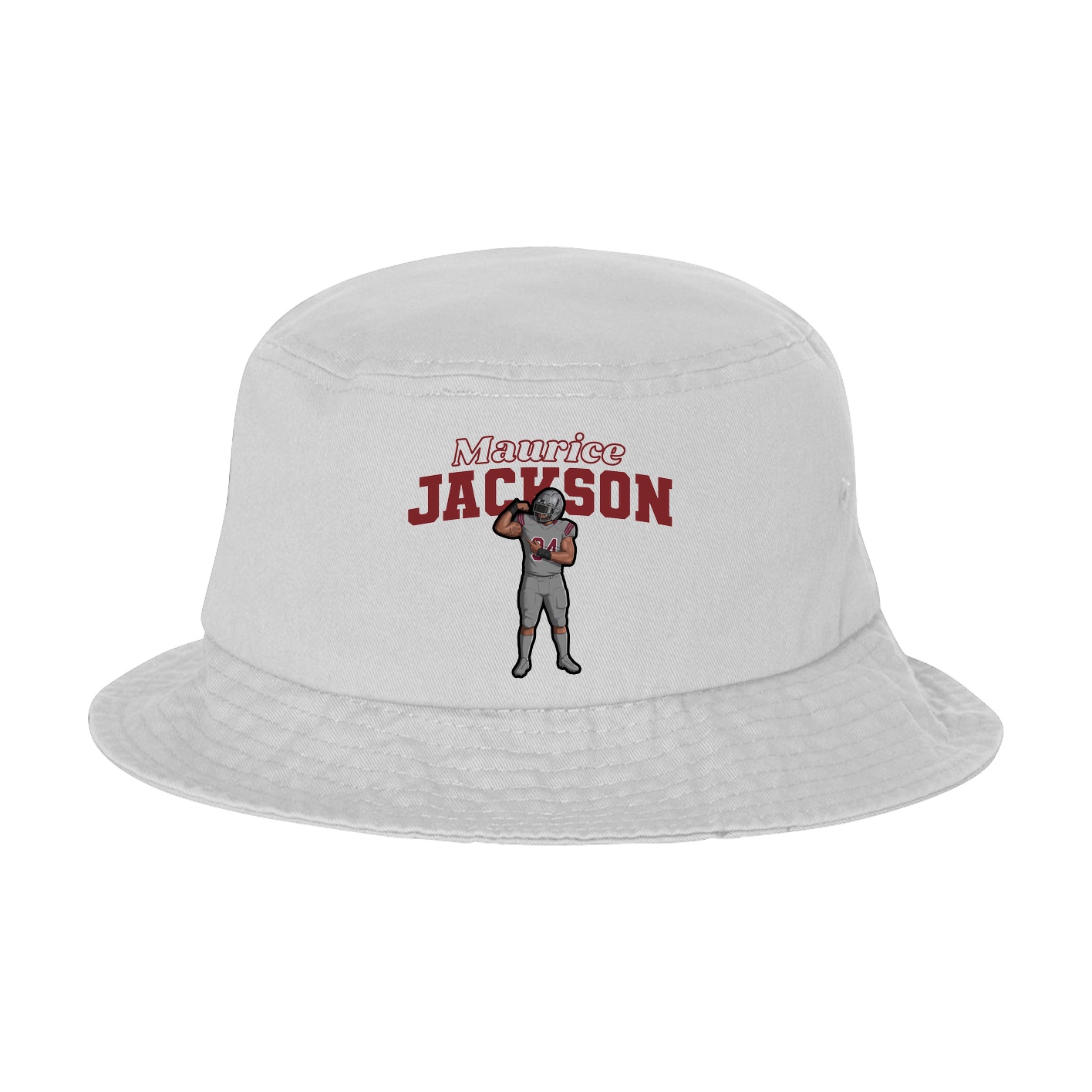 Bucket Cap — Name Arch in White