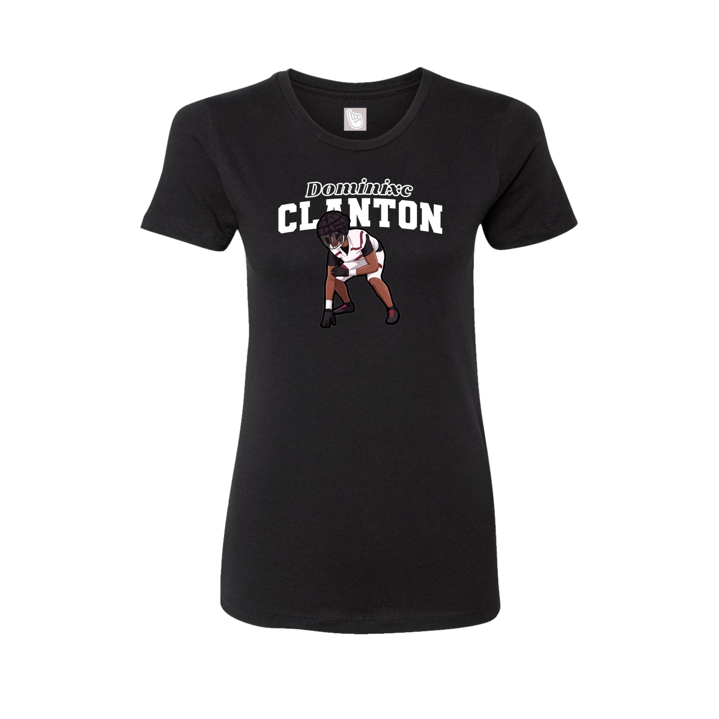 Fitted Women's Tee — Name Arch in Black