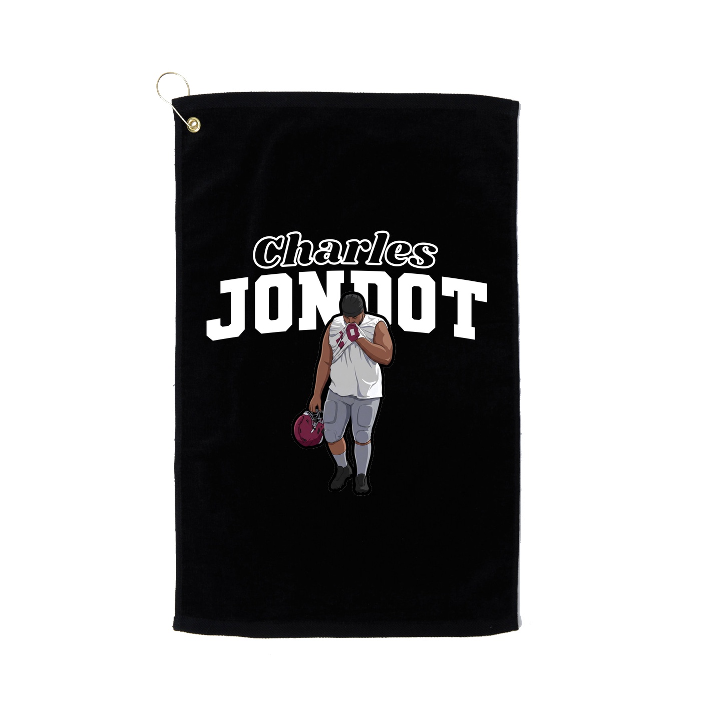 Golf Towel — Name Arch in Black