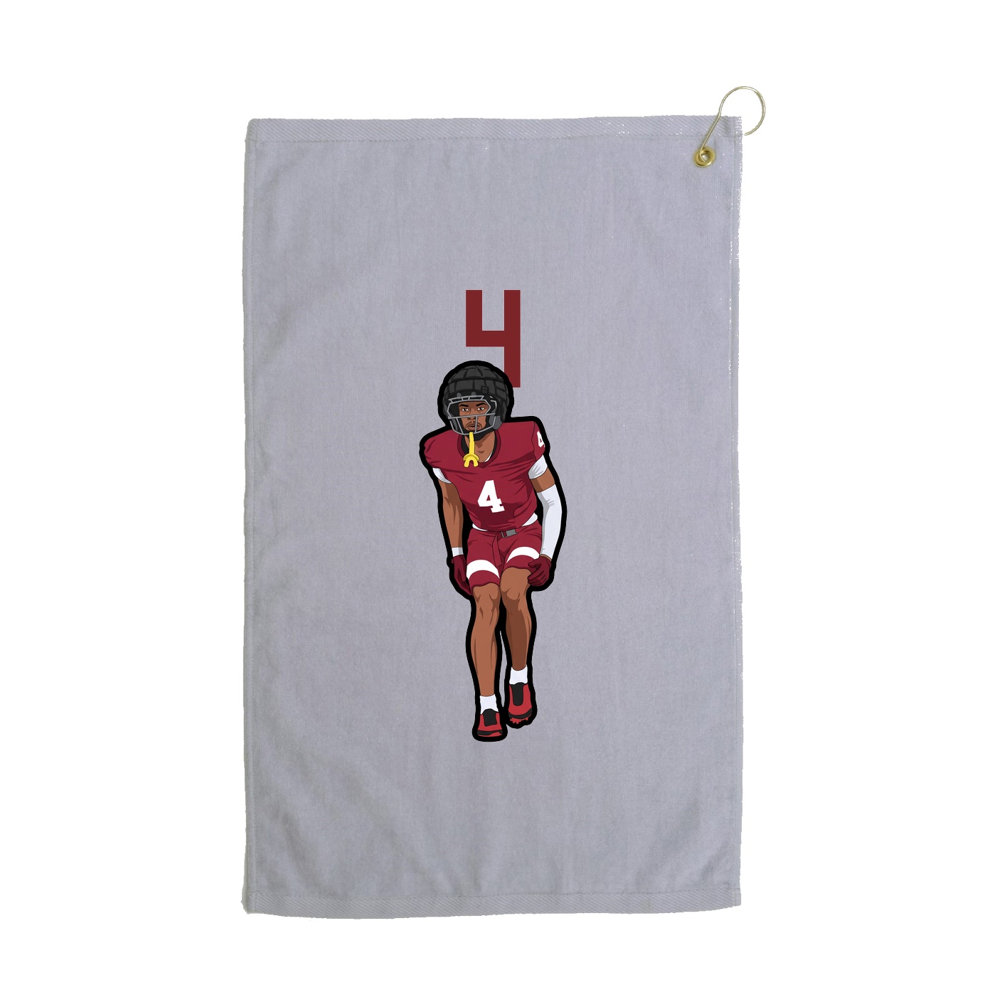 Golf Towel — Number Top in Grey