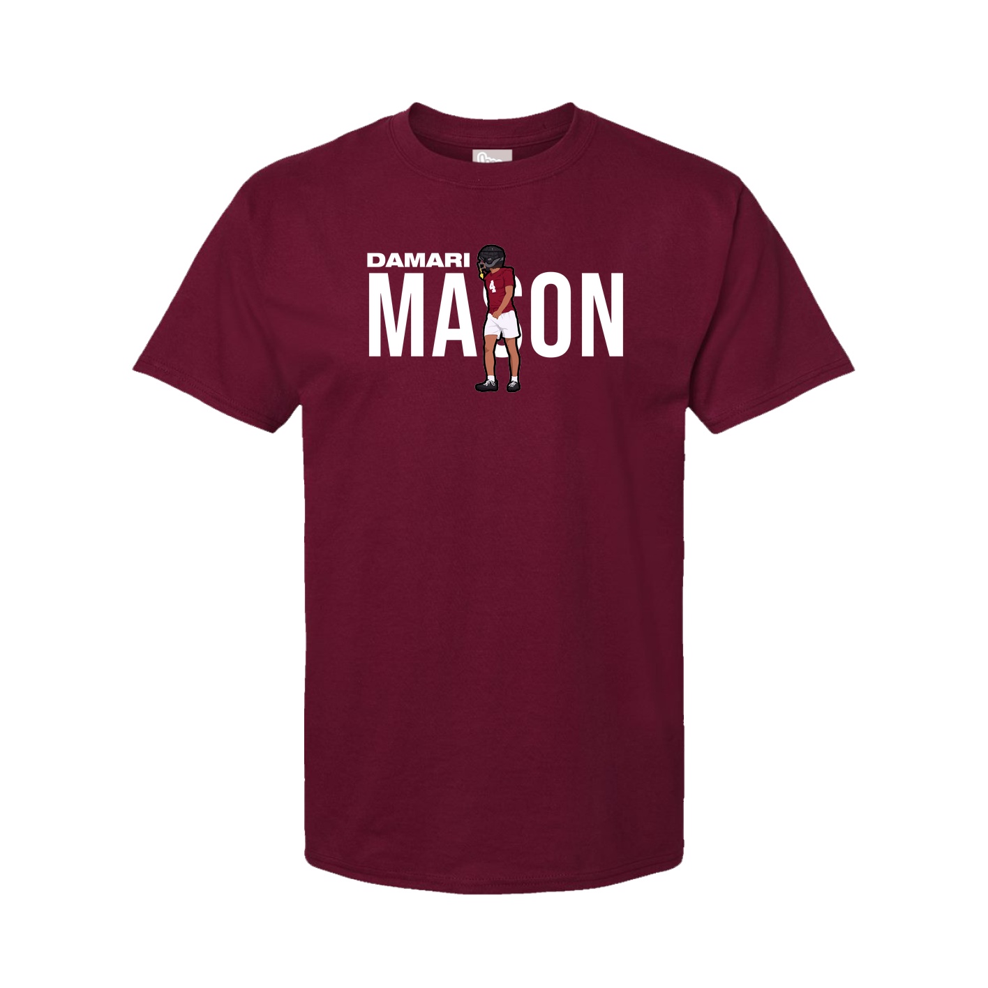 Youth Tee — Player Name in Cardinal