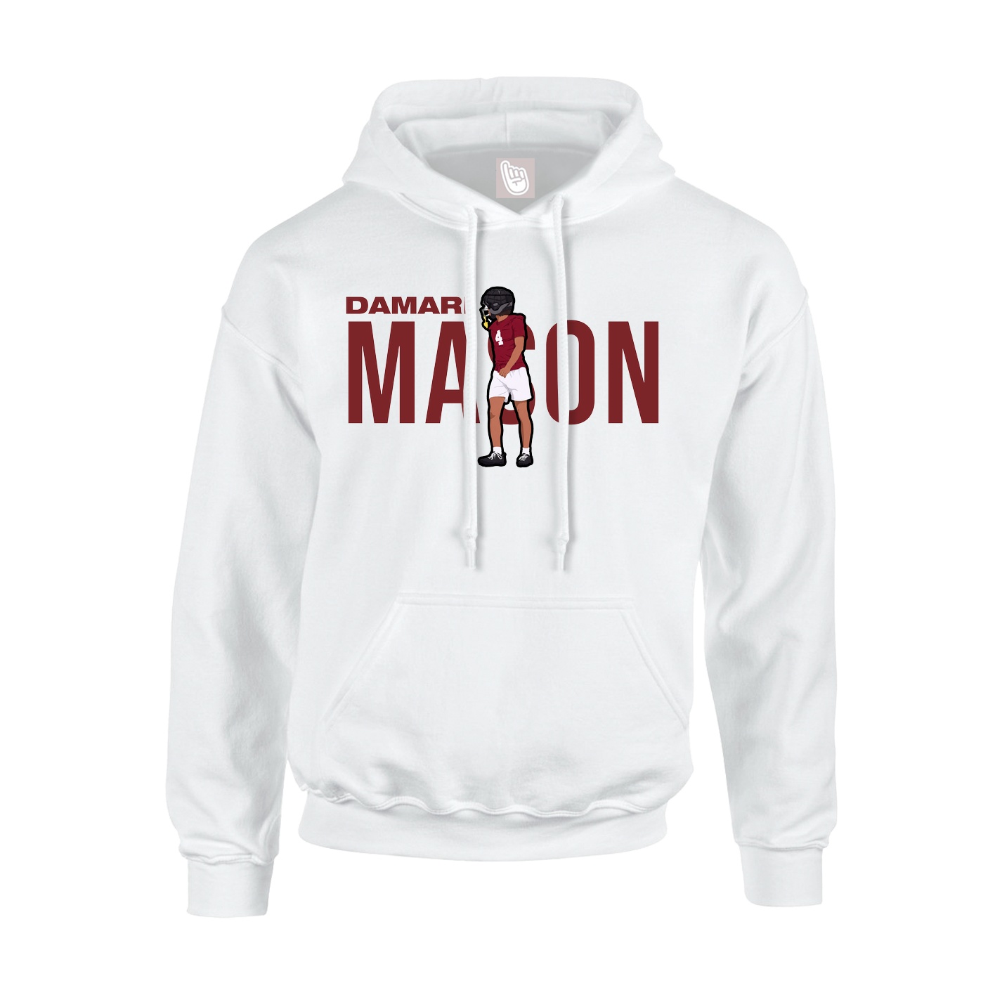 Youth Hoodie — Player Name in White