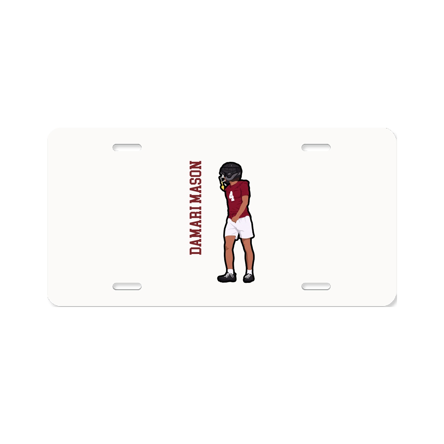 License Plate — Name Vertical in Classic
