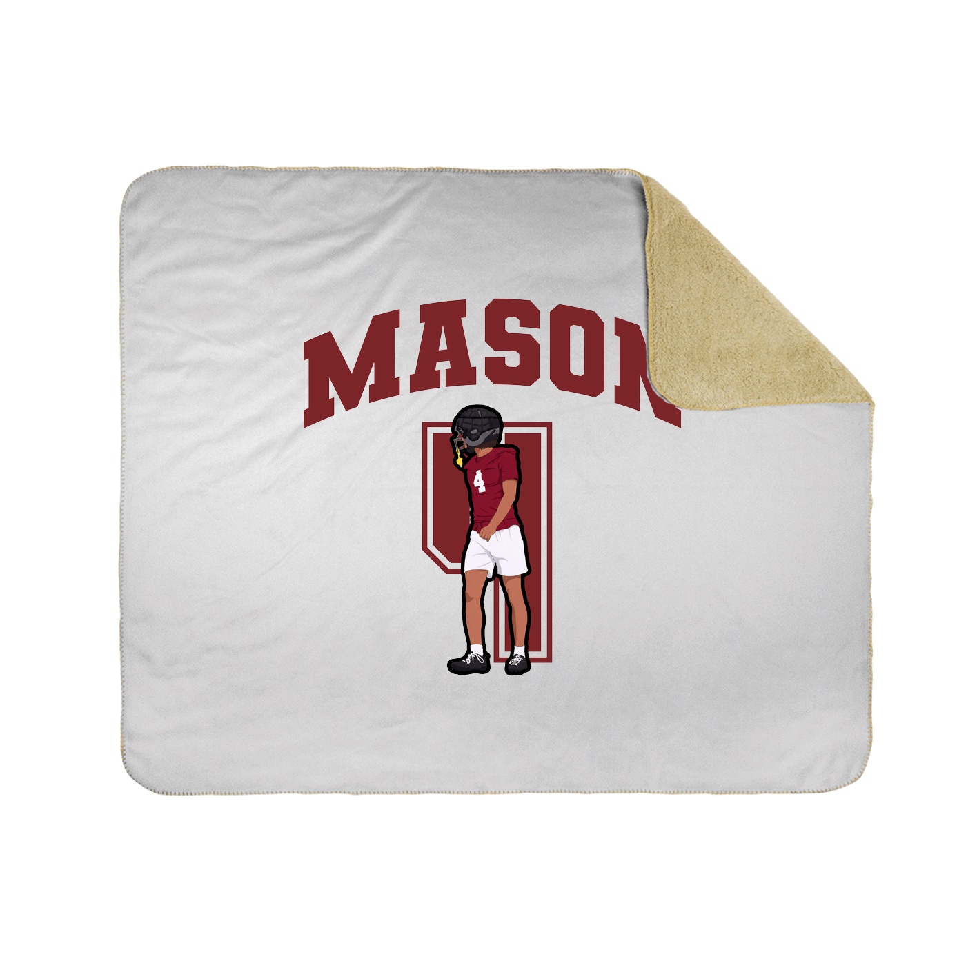 Throw Blanket — Number in White