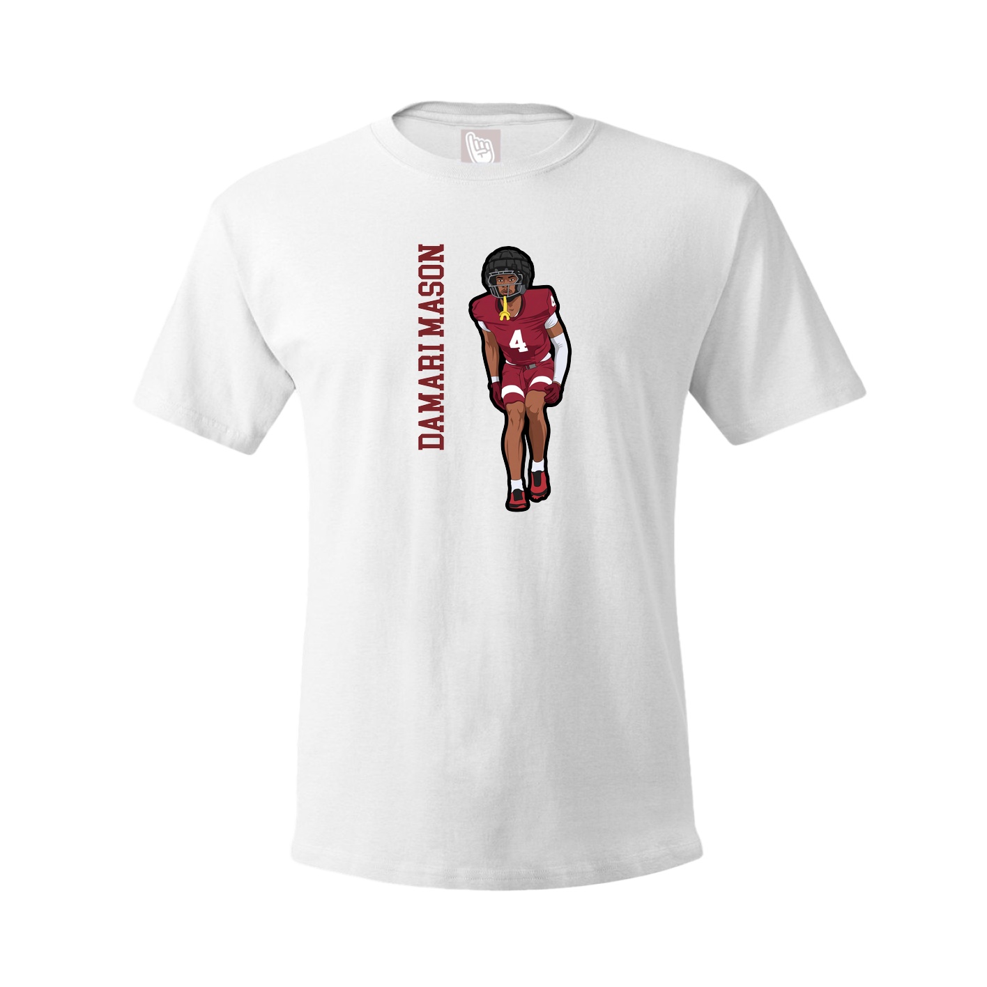 Youth Tee — Name Vertical in White