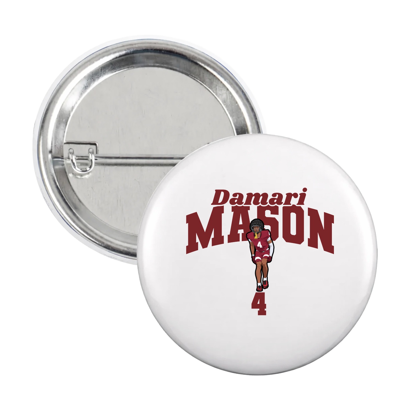 Game Day Button — Signature Arch in White