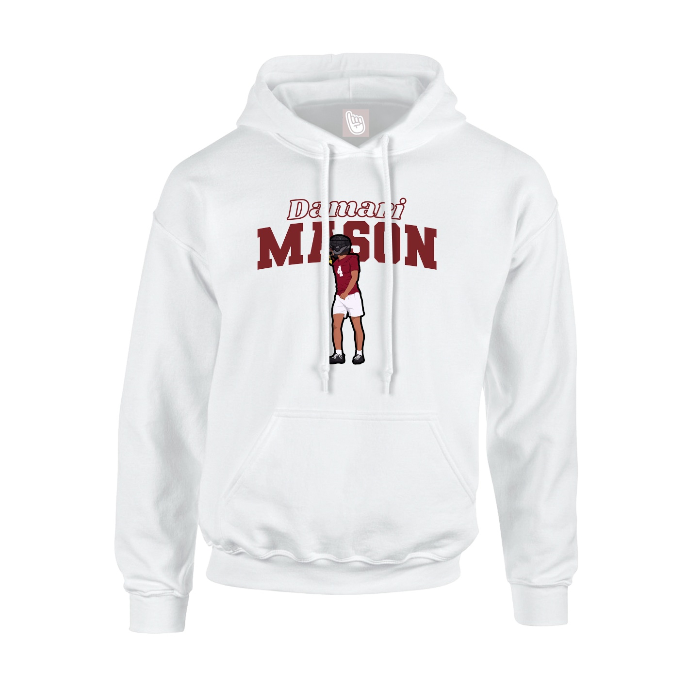 Hoodie — Name Arch in White