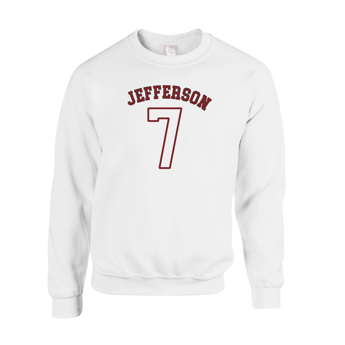 Fleece Crew — Shirsey Arch in White
