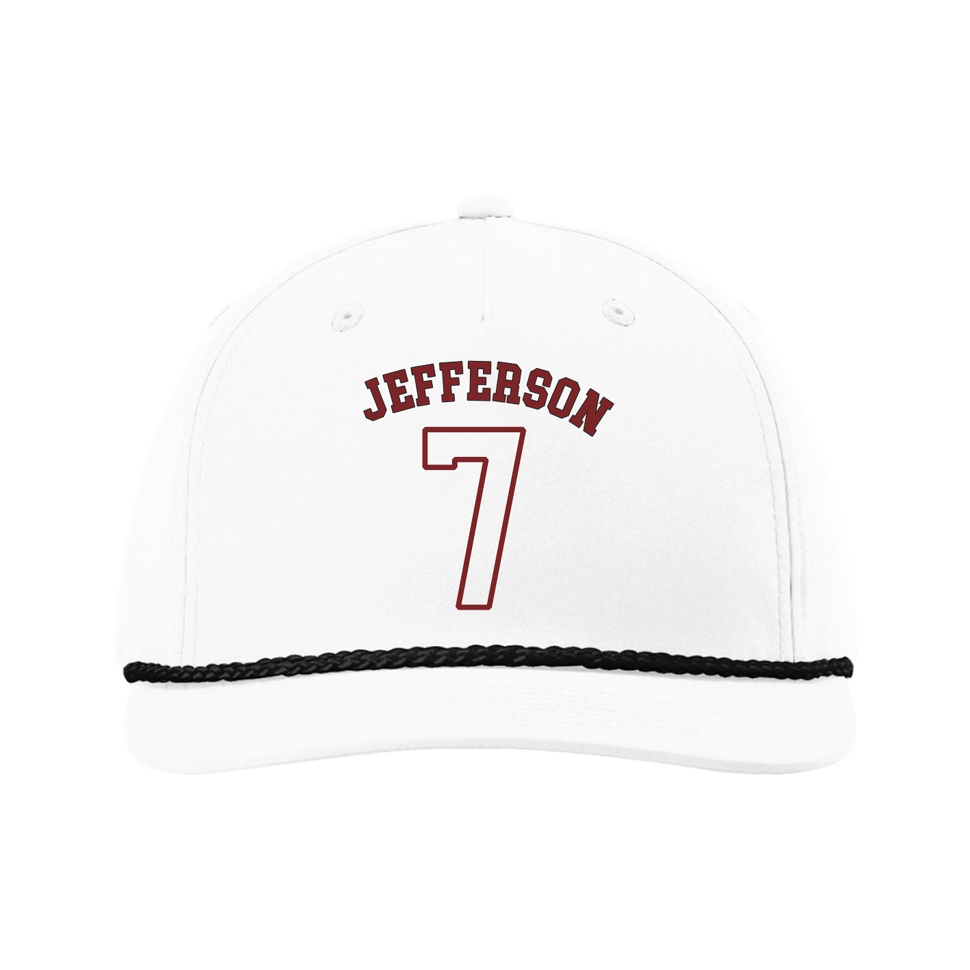 Five-Panel Classic Rope Cap — Shirsey Arch in White