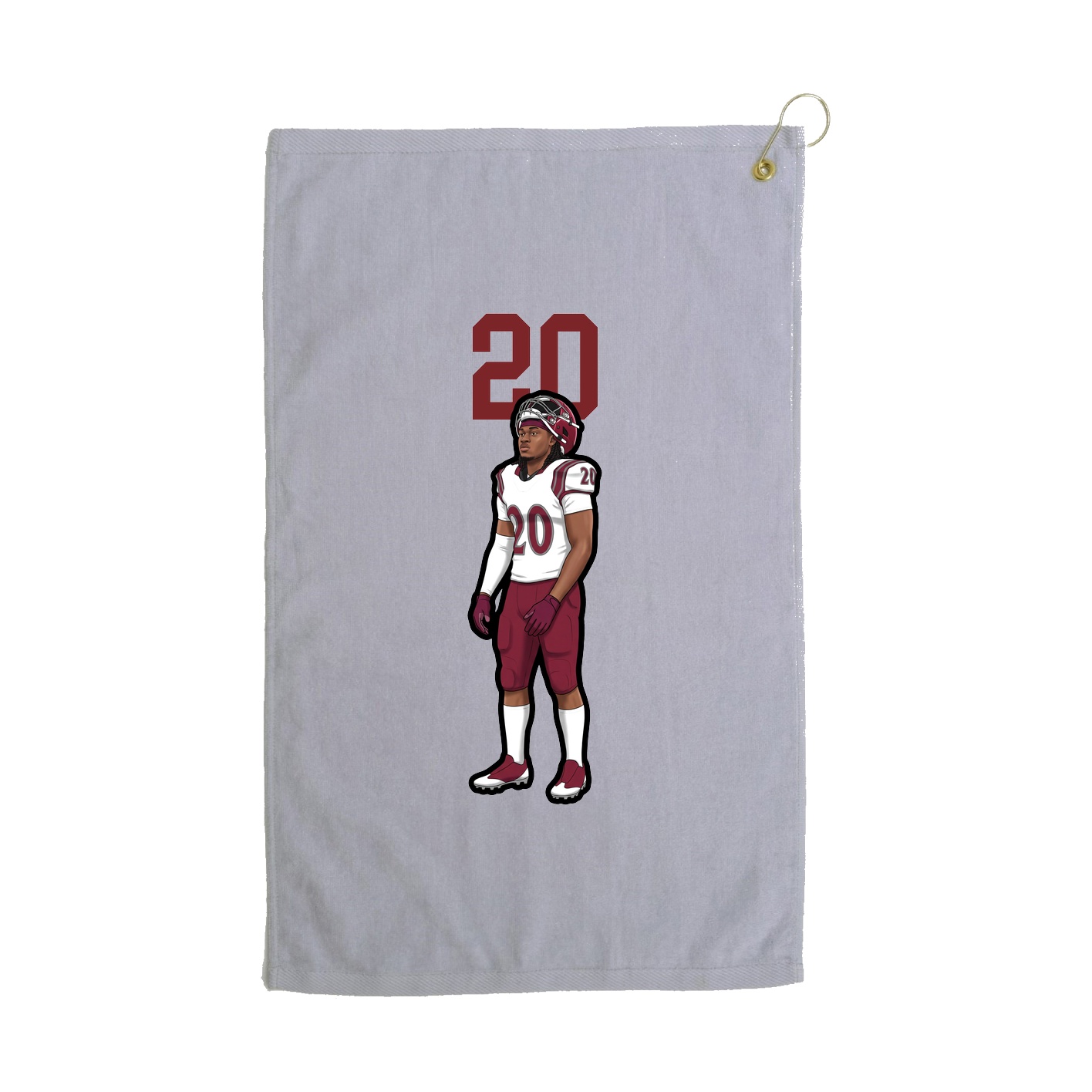 Golf Towel — Number Top in Grey
