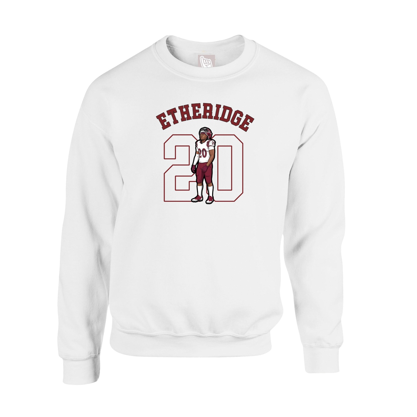 Fleece Crew — Shirsey Arch in White