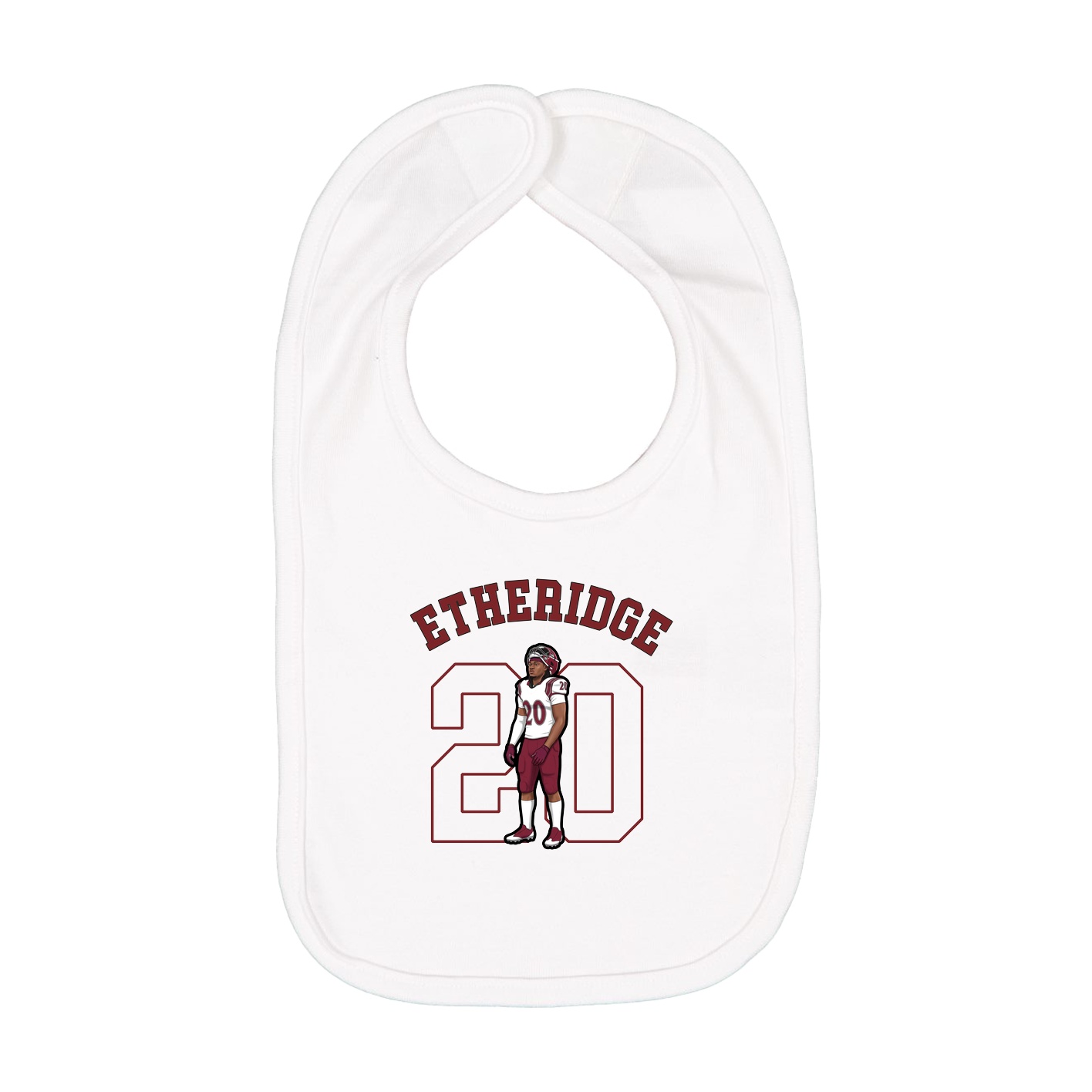 Infant Bib — Shirsey Arch in White