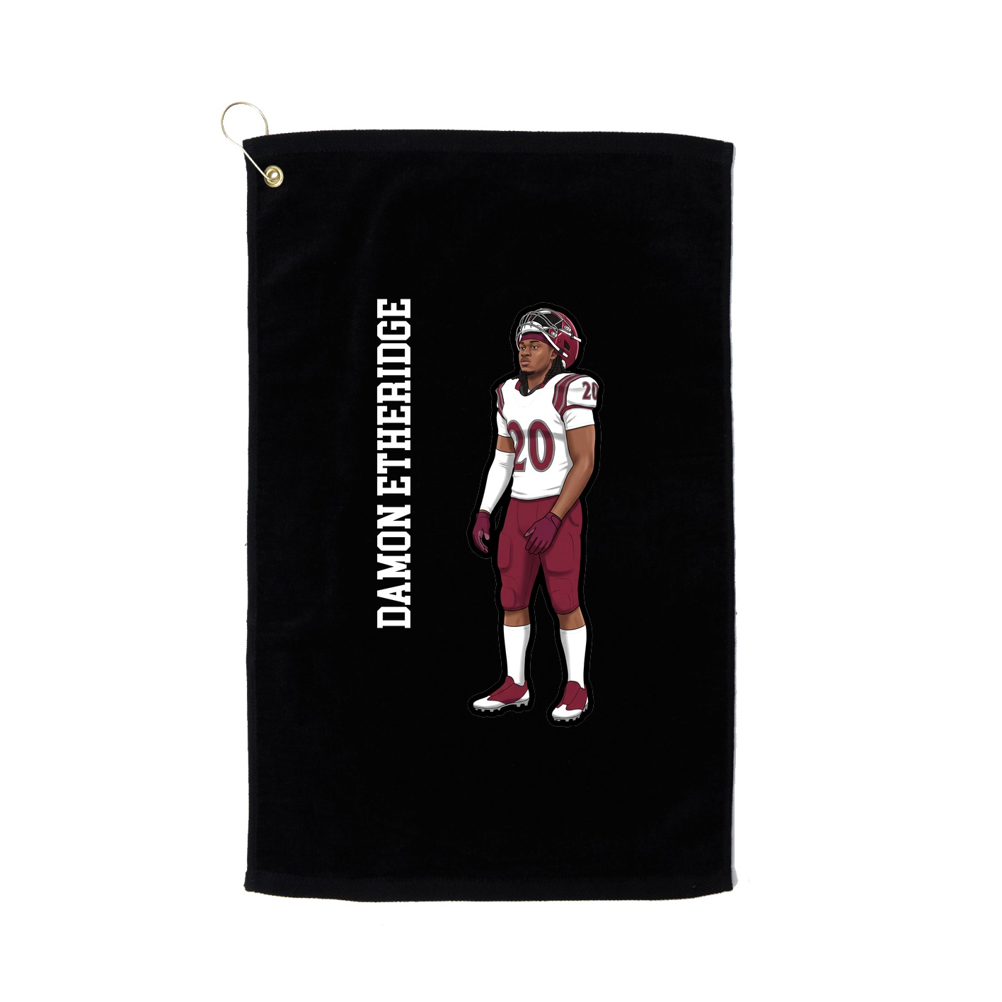 Golf Towel — Name Vertical in Black