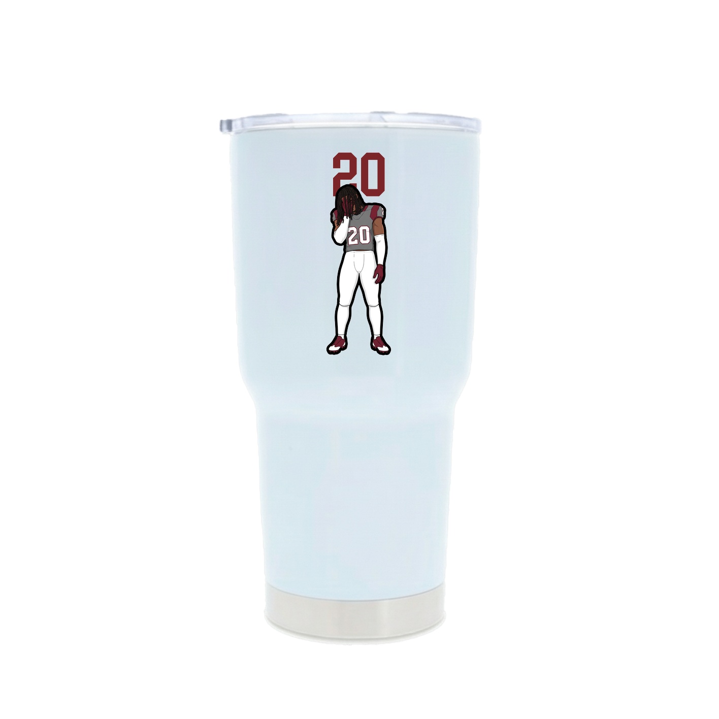 30oz Stainless Steel Tumbler — Number Top in White