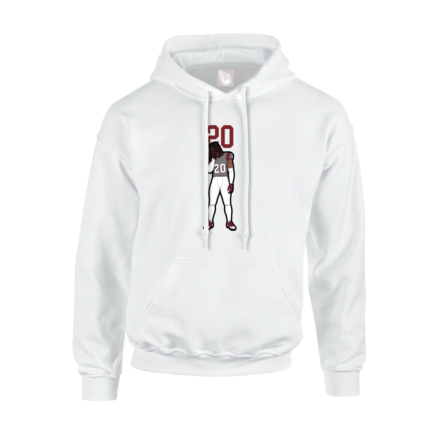 Hoodie — Number Top in White