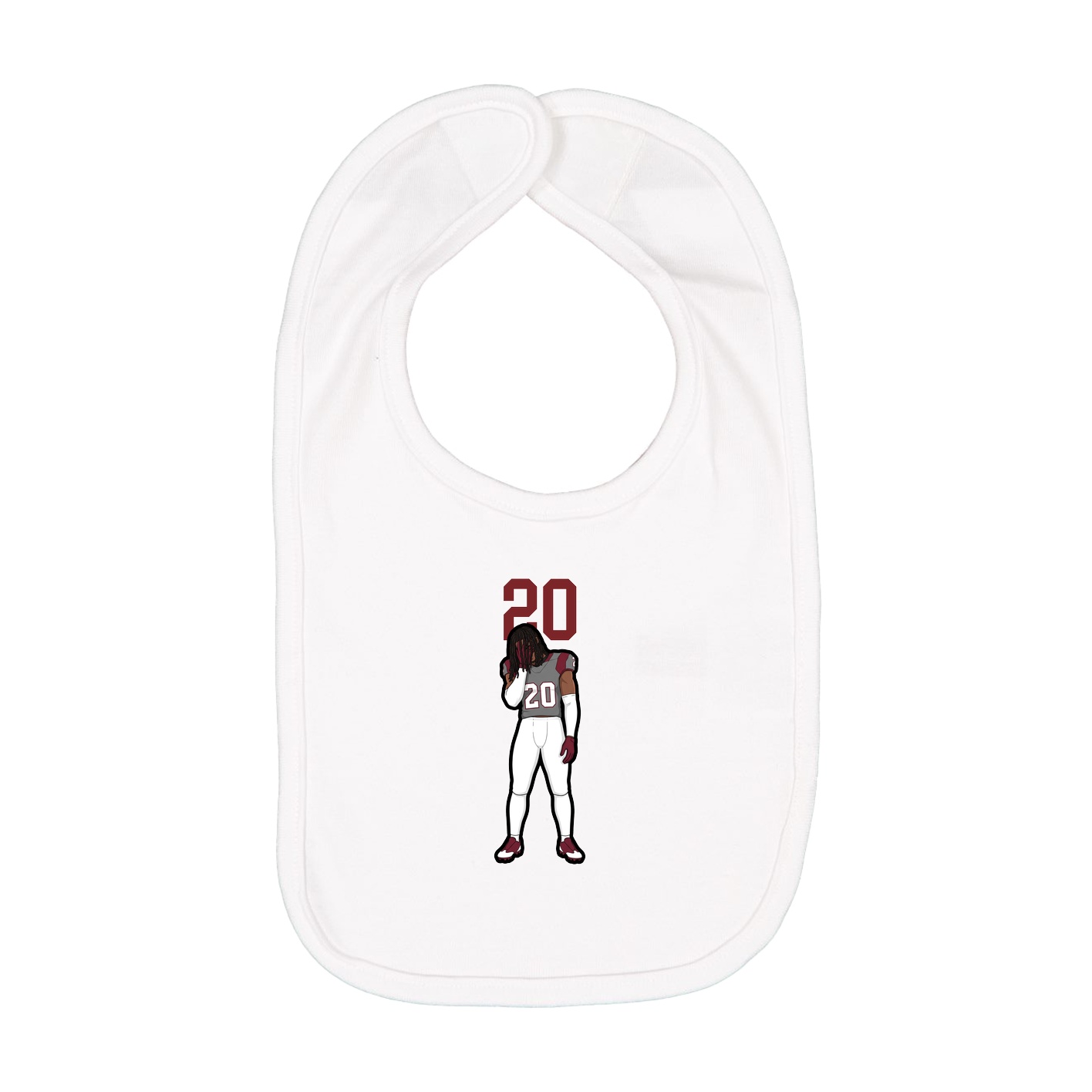Infant Bib — Number Top in White