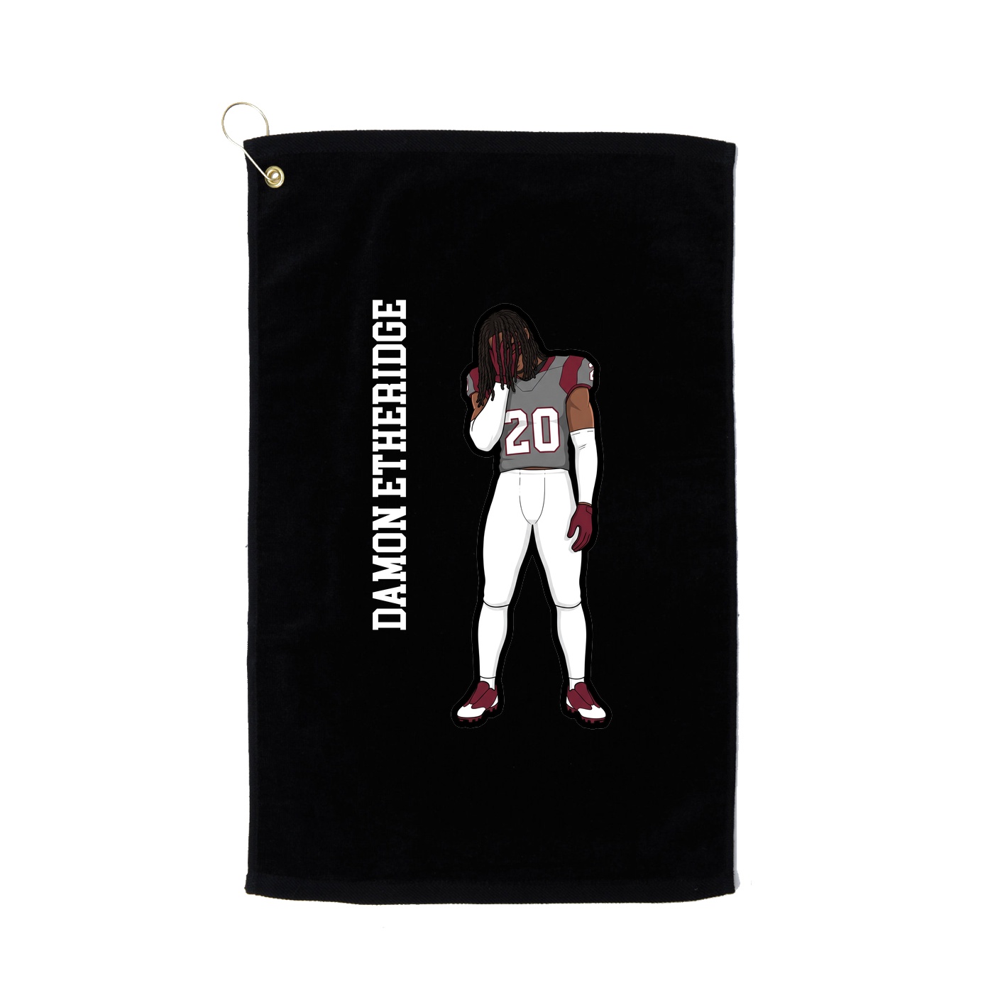 Golf Towel — Name Vertical in Black