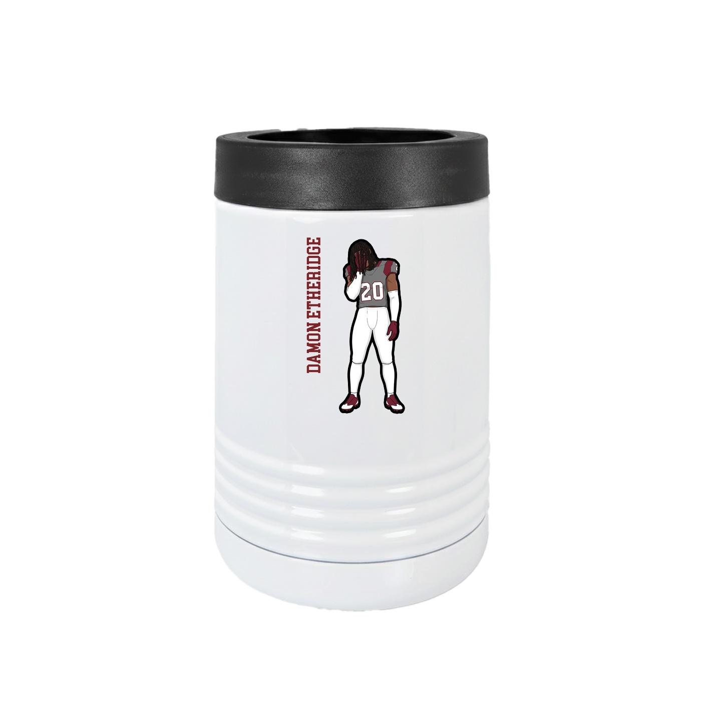 Beverage Holder — Name Vertical in White