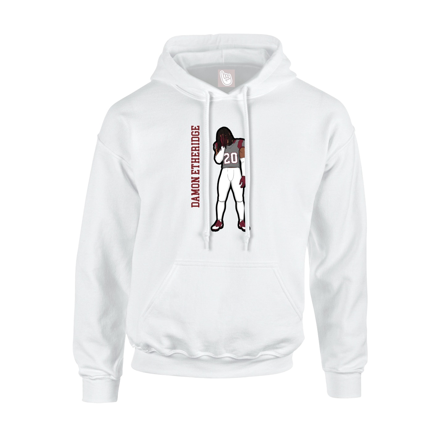Hoodie — Name Vertical in White
