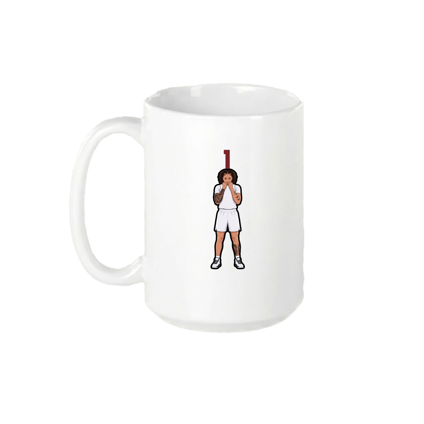 15oz Coffee Mug — Number Top in White