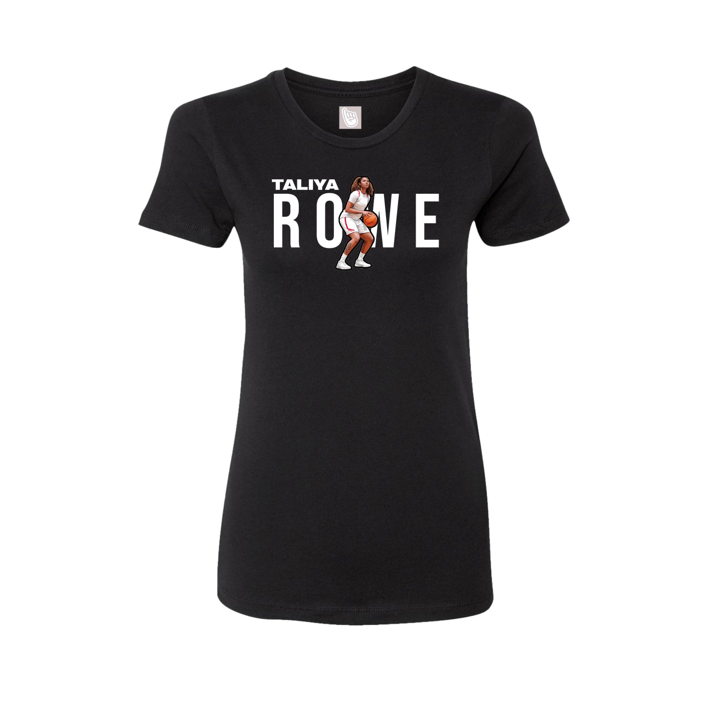 Fitted Women's Tee — Player Name in Black