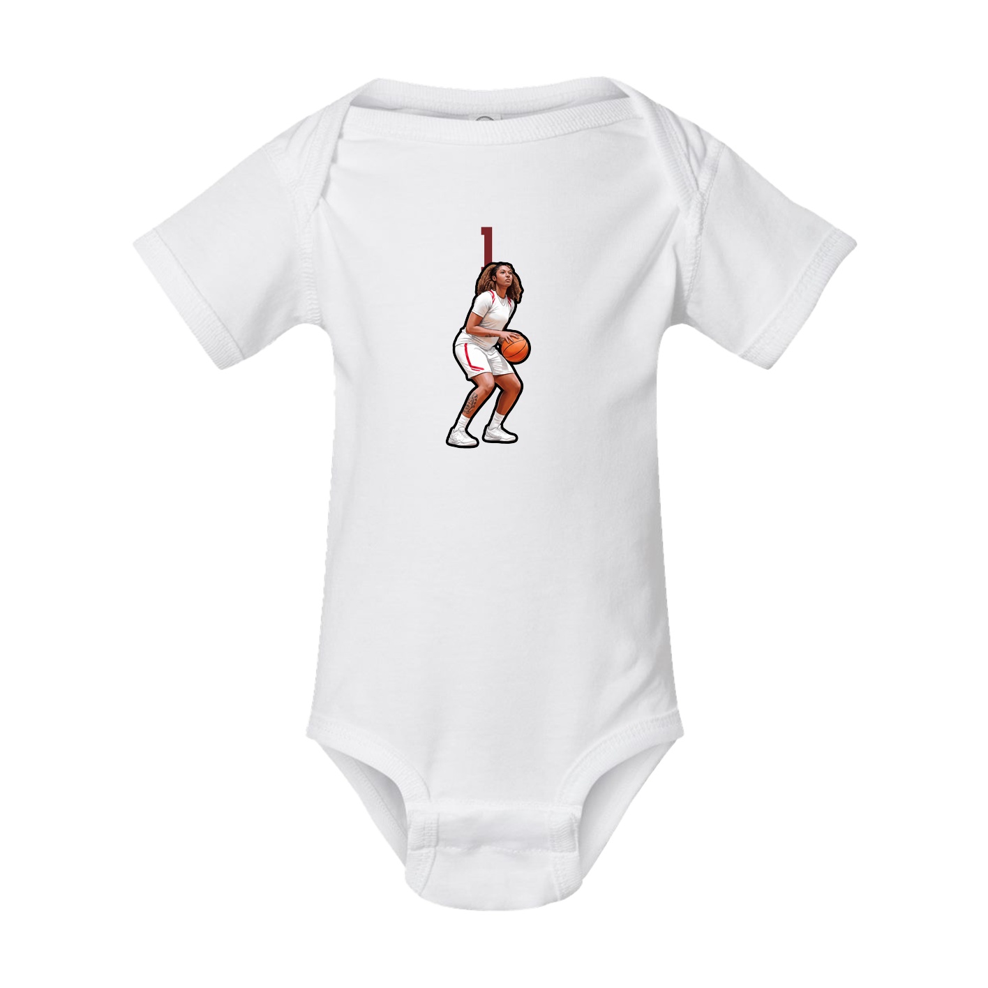Baby Onesie — Number Top in White