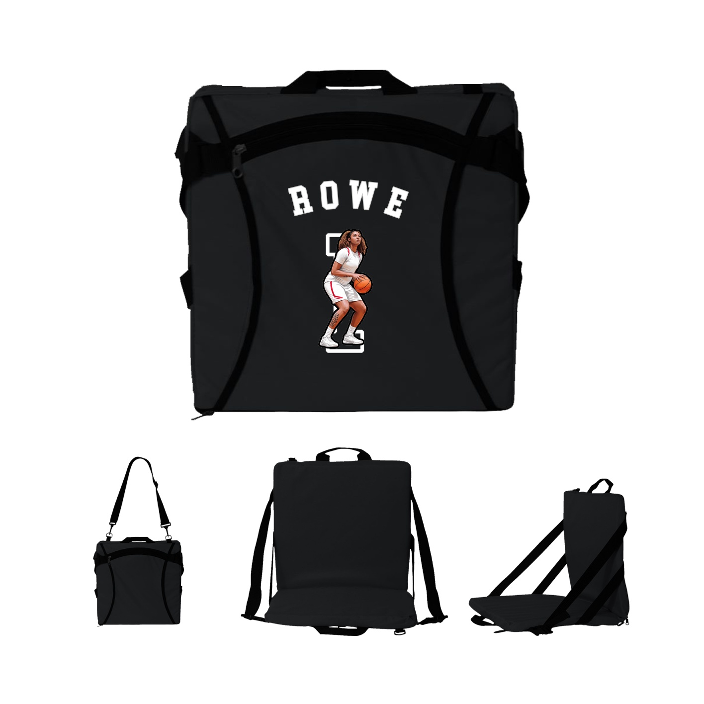 Folding Stadium Seat — Shirsey Arch in Black