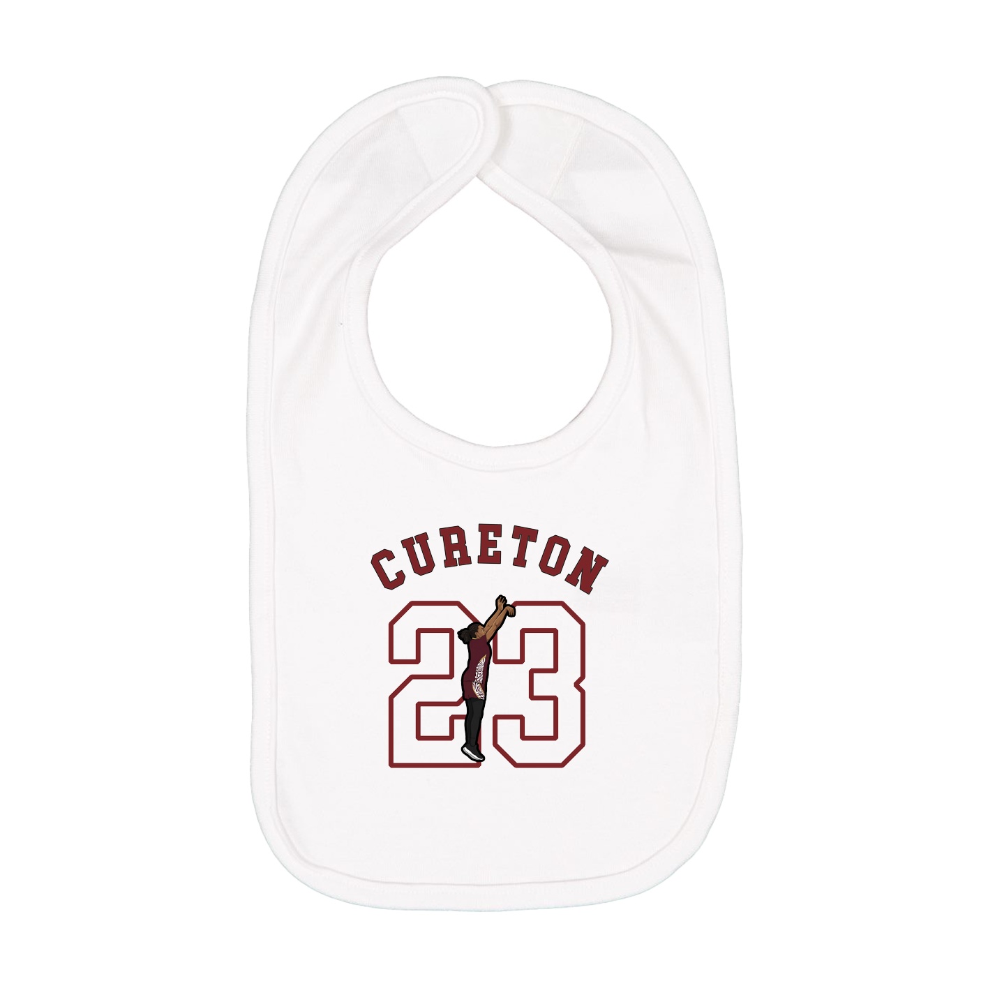 Infant Bib — Shirsey Arch in White