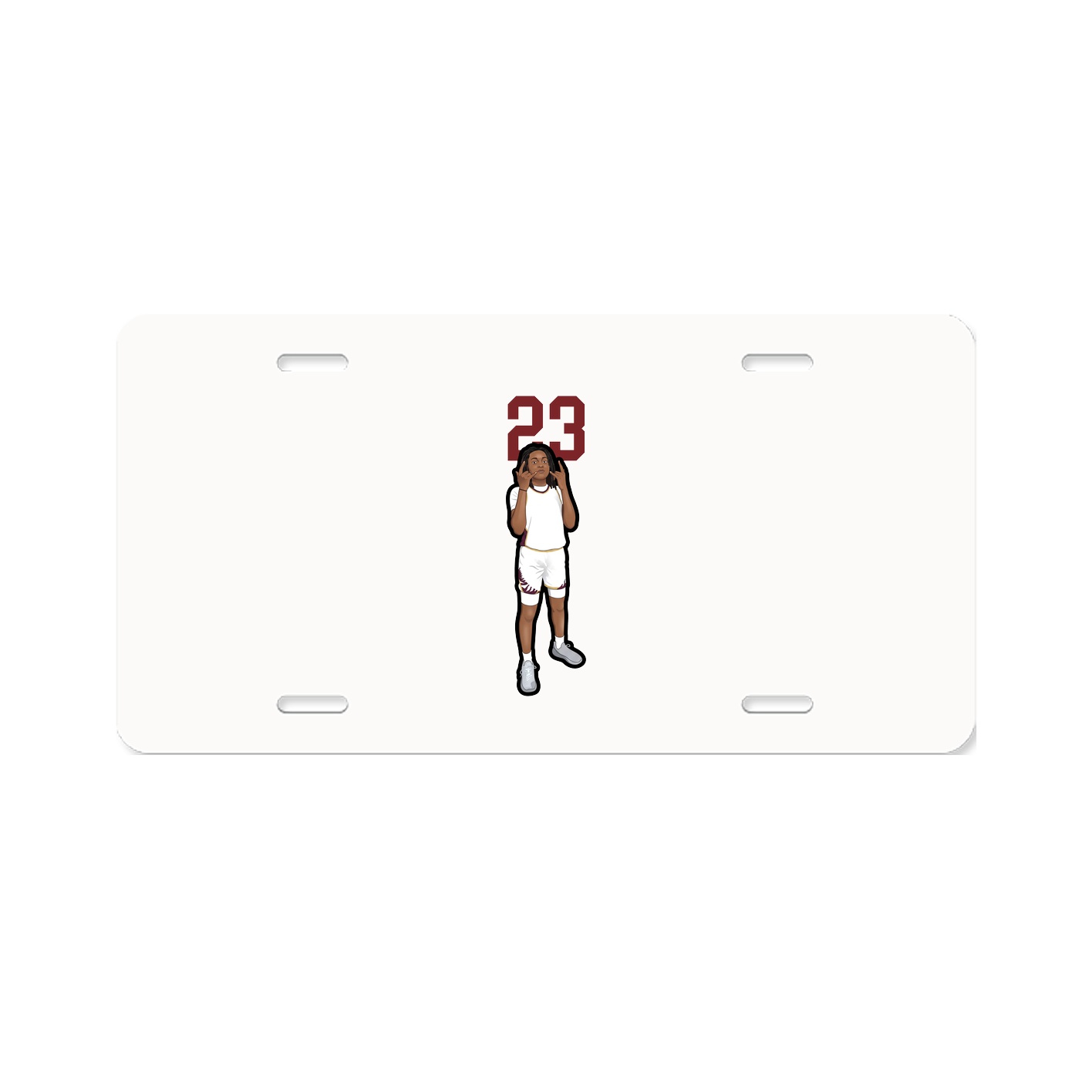 License Plate — Number Top in Classic