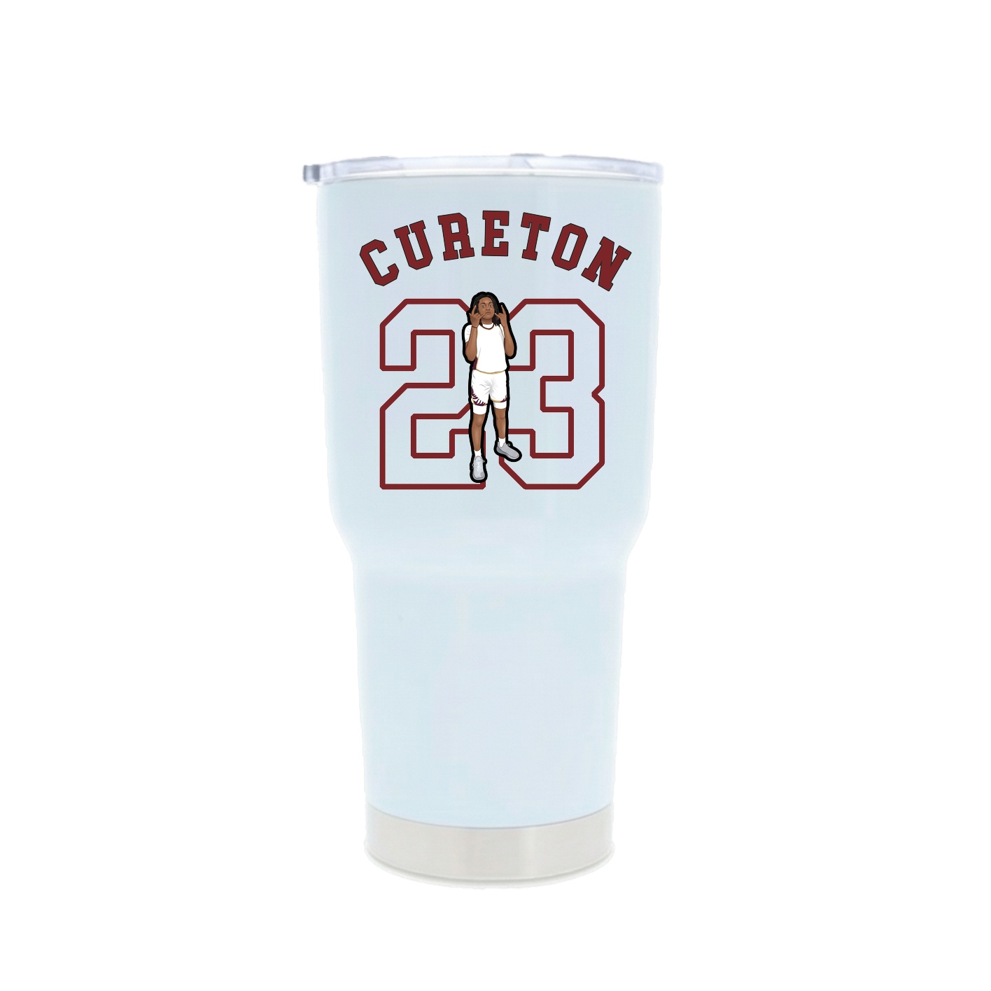 30oz Stainless Steel Tumbler — Shirsey Arch in White