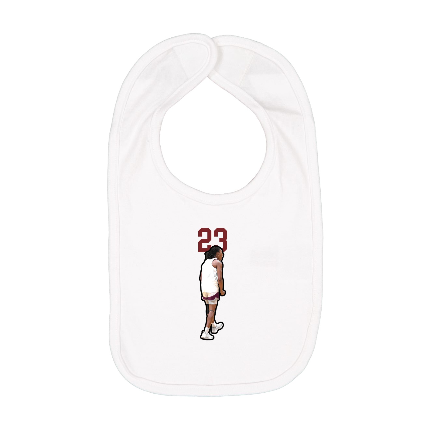 Infant Bib — Number Top in White