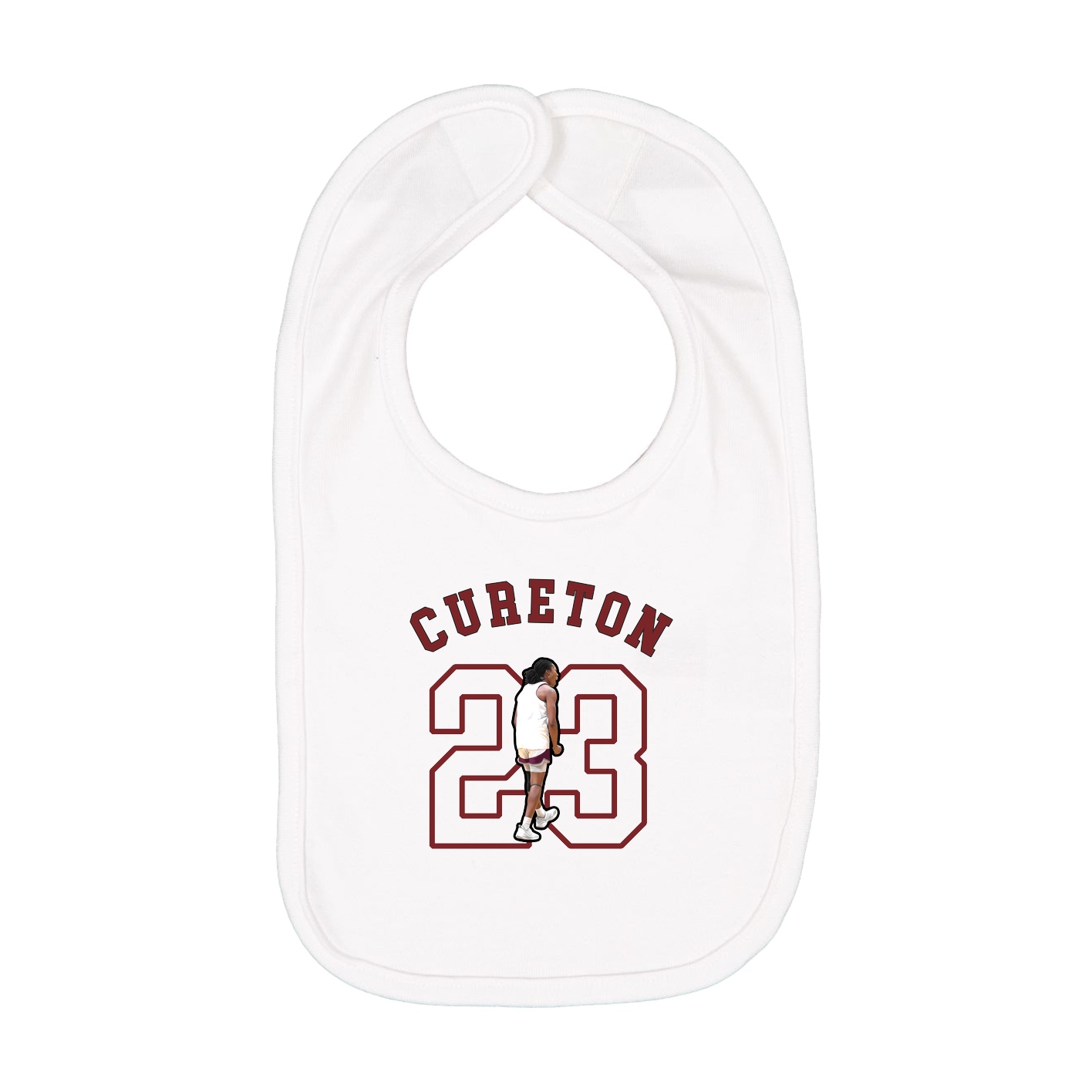 Infant Bib — Shirsey Arch in White