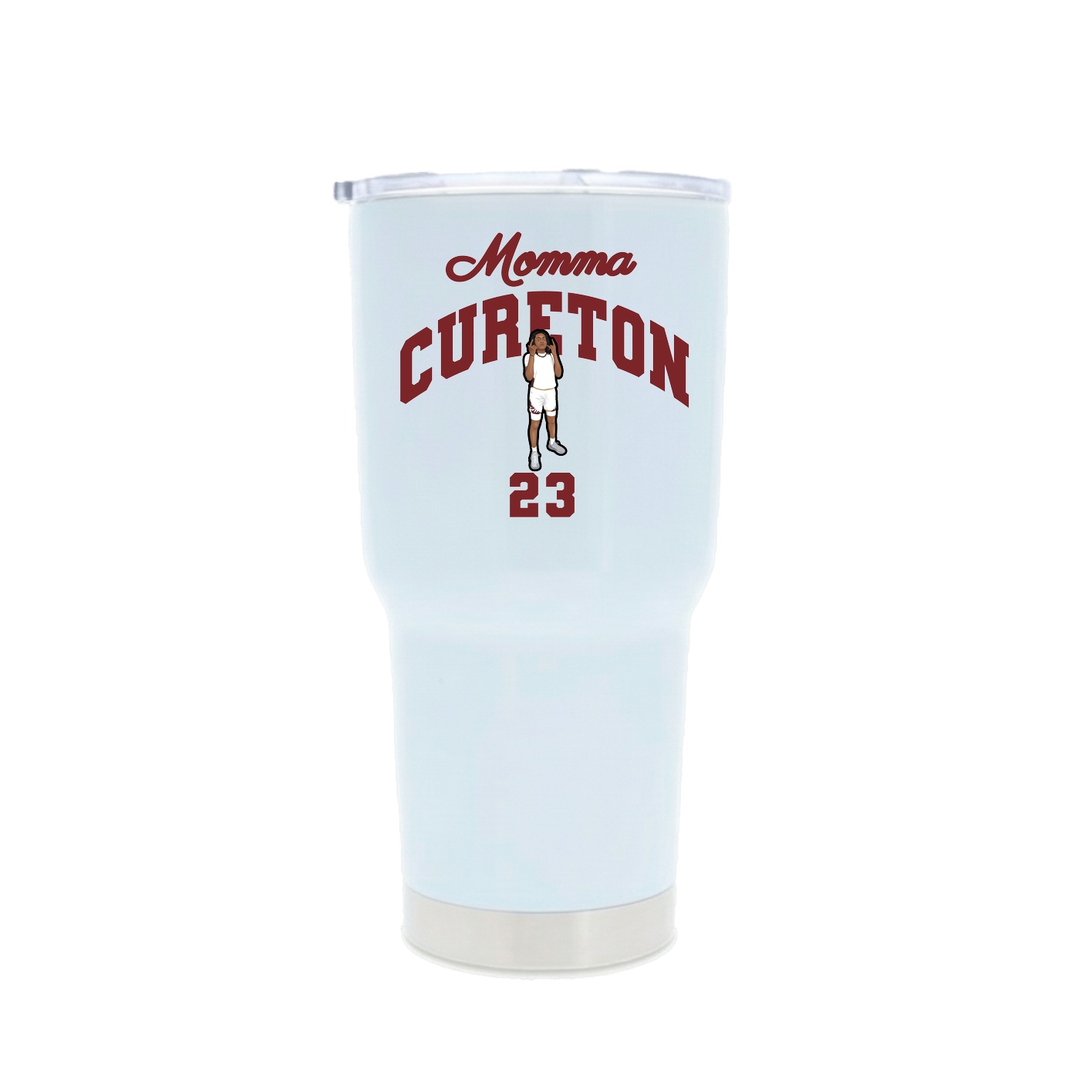 30oz Stainless Steel Tumbler — Mothers Day Arch in White