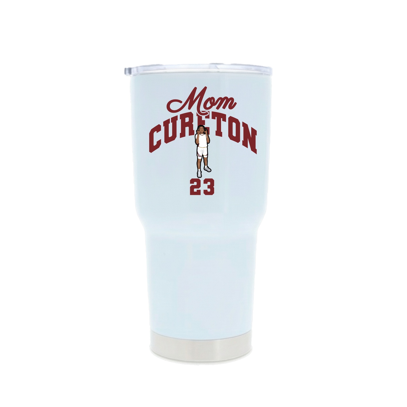 30oz Stainless Steel Tumbler — Mothers Day Arch in White