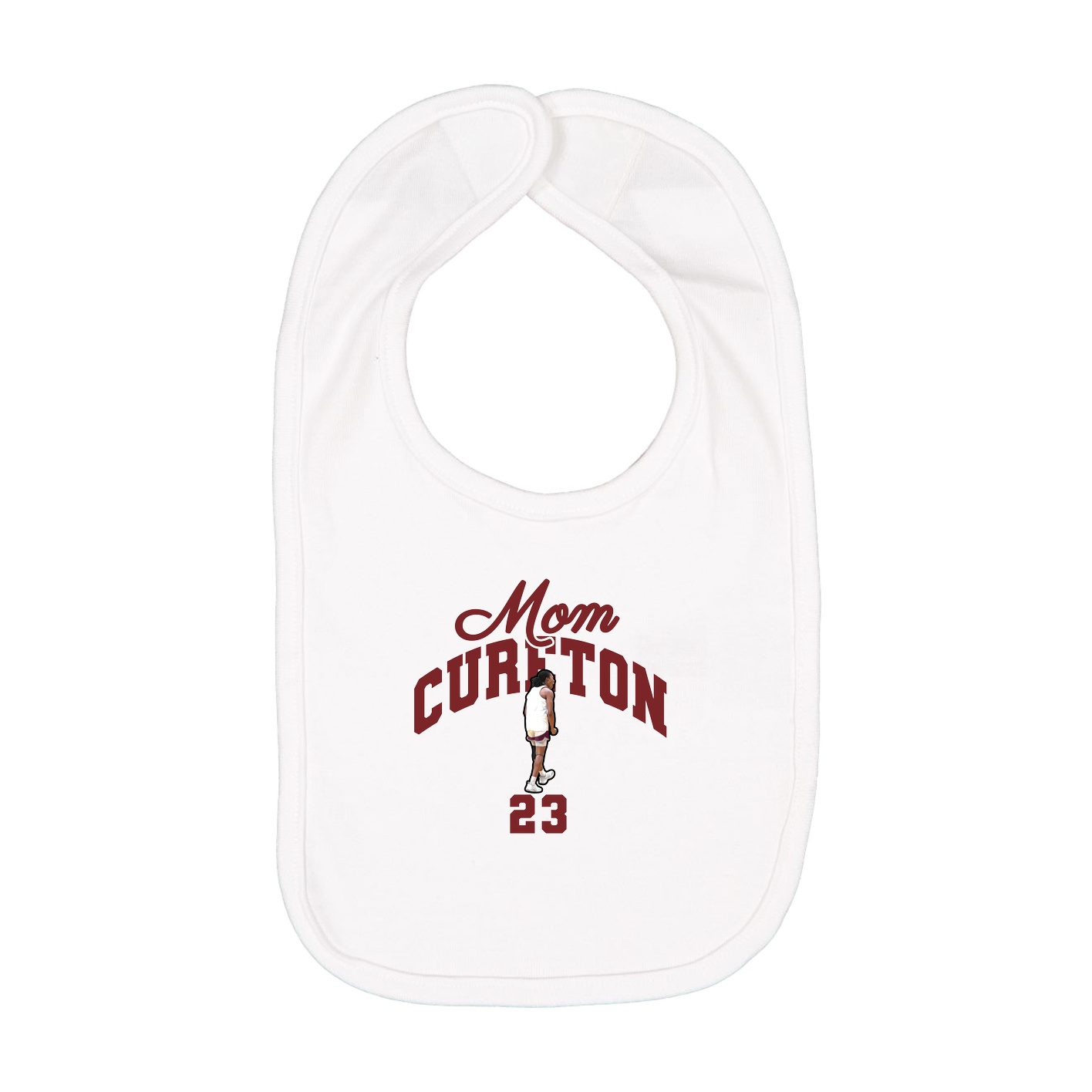 Infant Bib — Mothers Day Arch in White