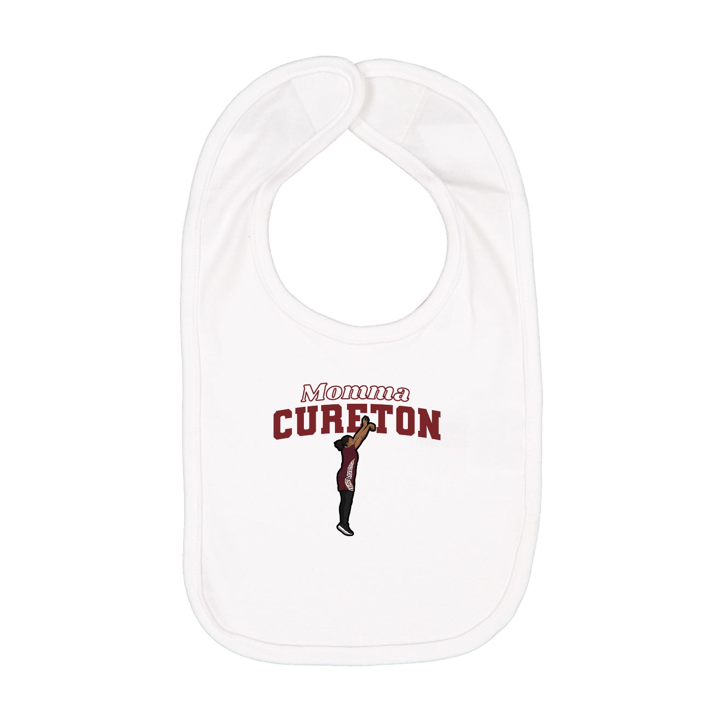 Infant Bib — Mothers Day Block in White