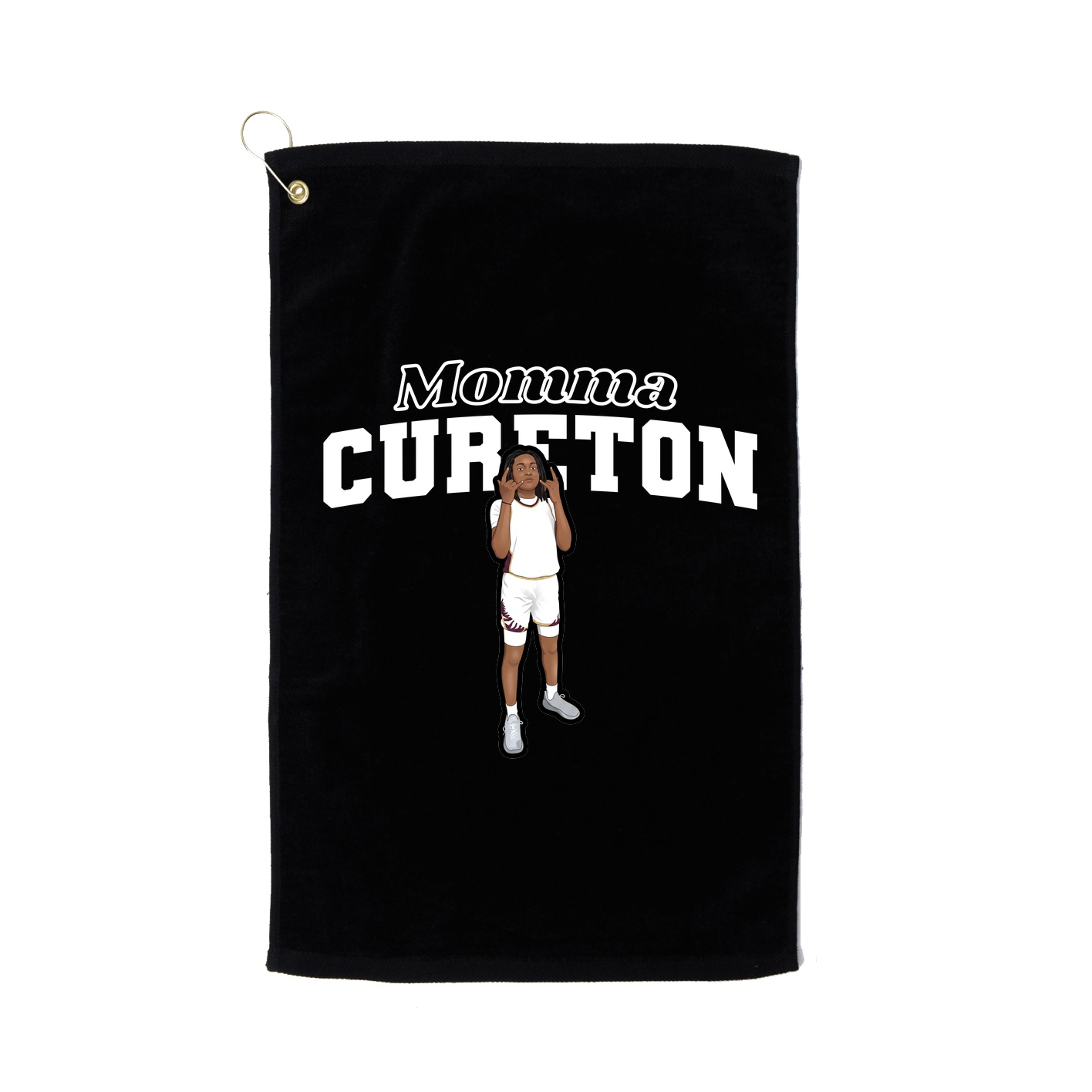 Golf Towel — Mothers Day Block in Black