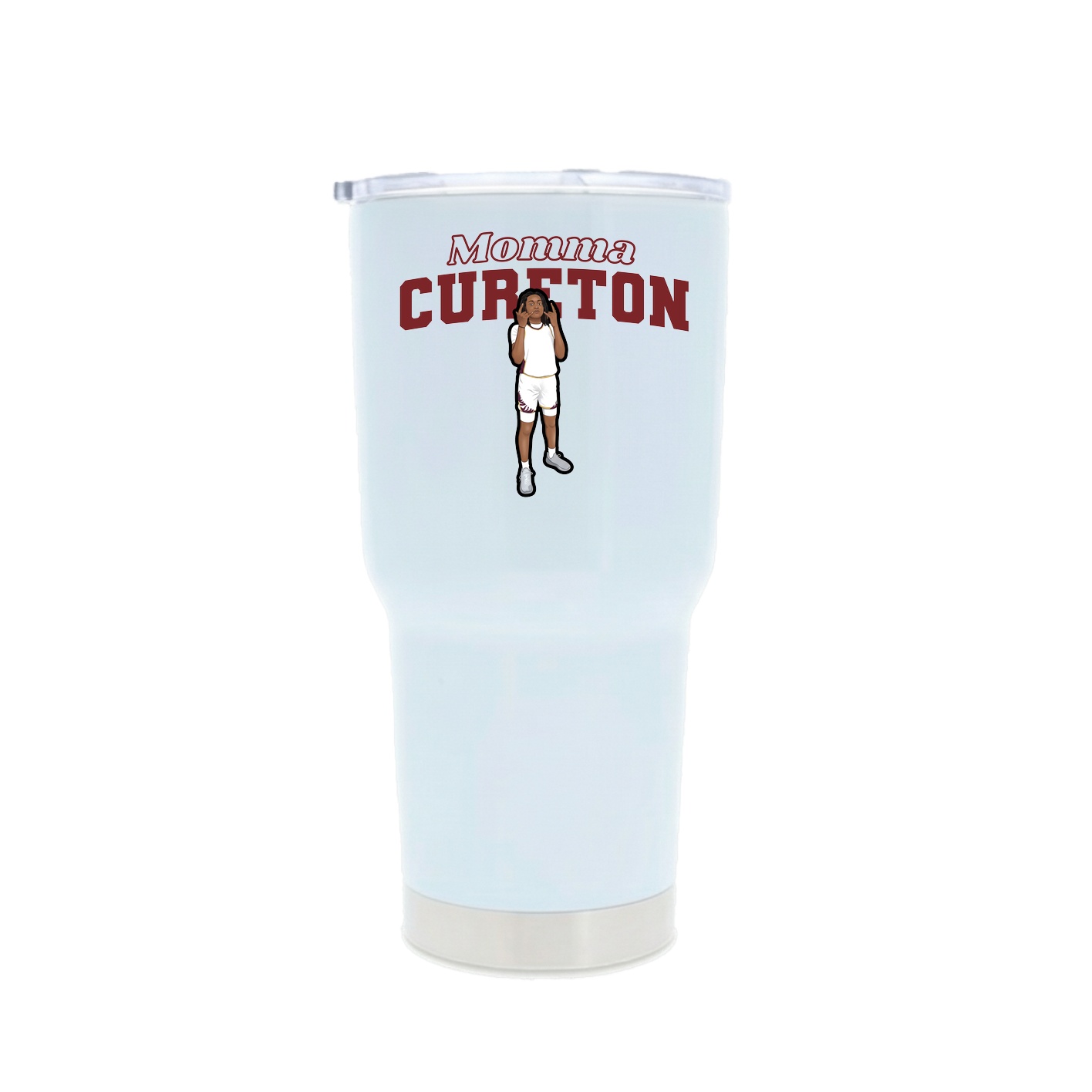 30oz Stainless Steel Tumbler — Mothers Day Block in White
