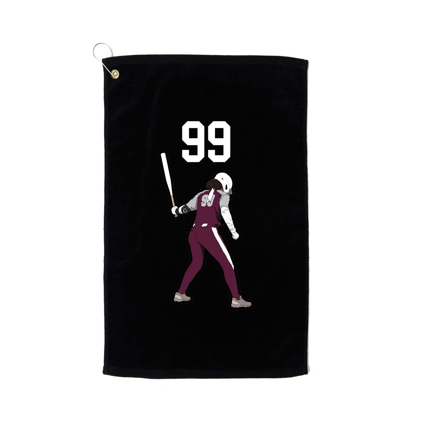 Golf Towel — Number Top in Black