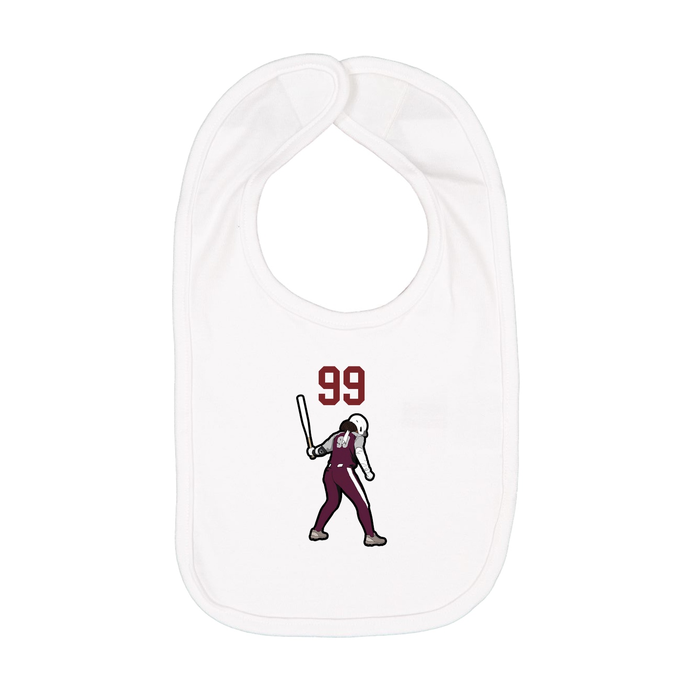 Infant Bib — Number Top in White
