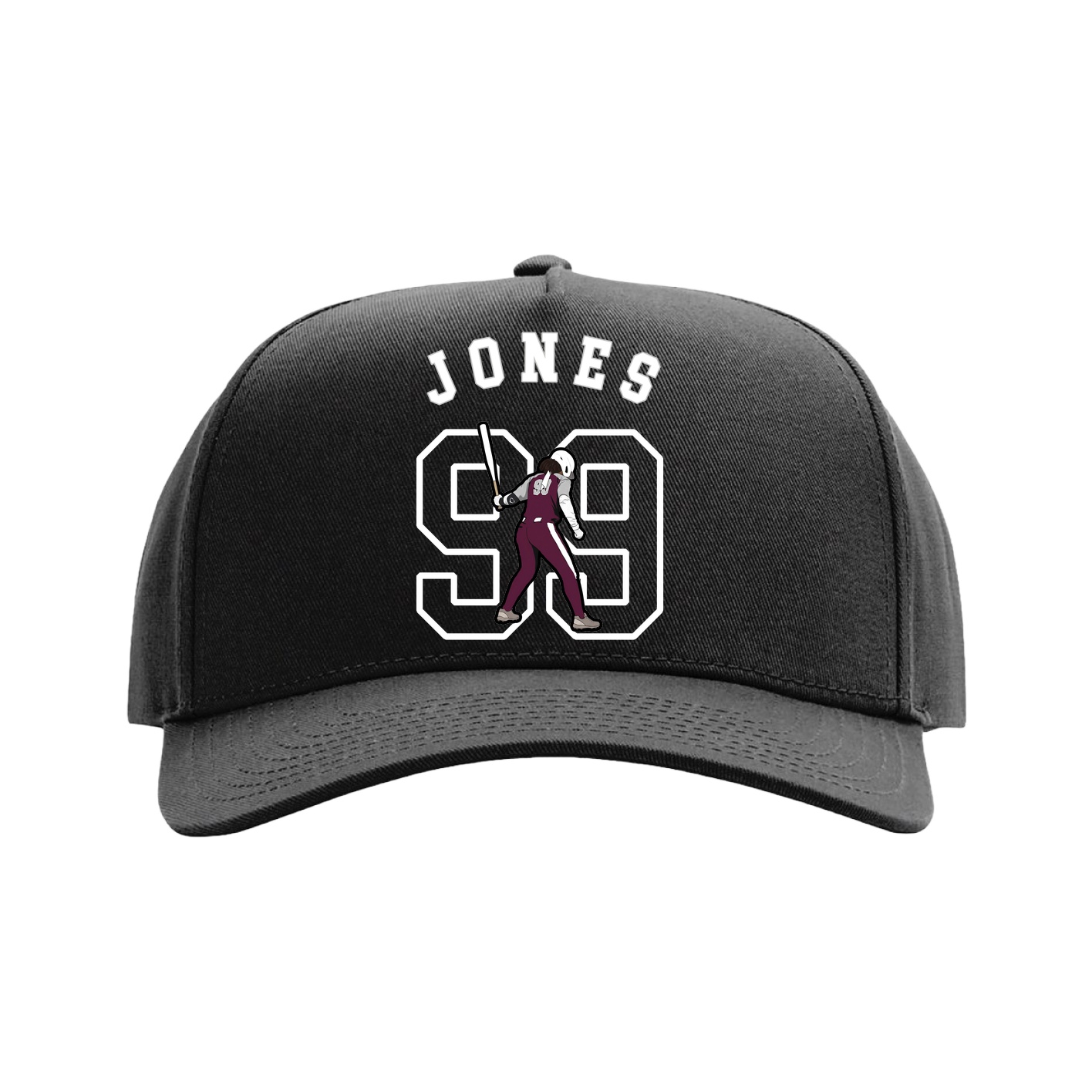 Full Fabric Five-Panel Champ Cap — Shirsey Arch in Black